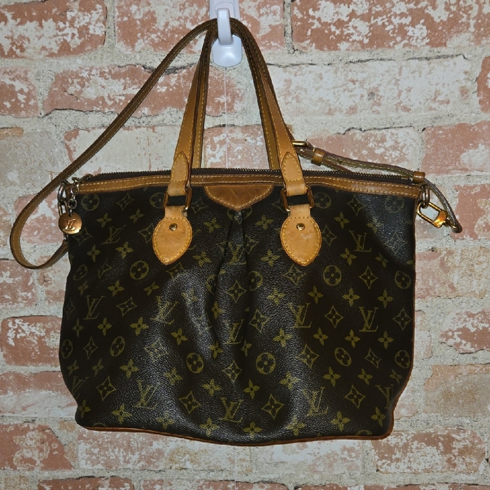 Louis Vuitton Signature Shoulder Bag in Dark Brown and Tan